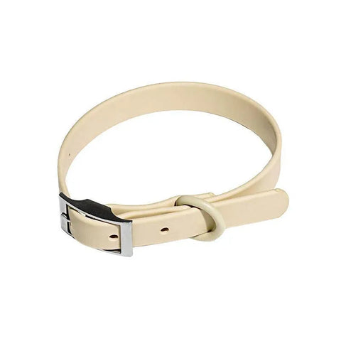 Premium Waterproof PVC Dog Collar Adjustable - Apricot L