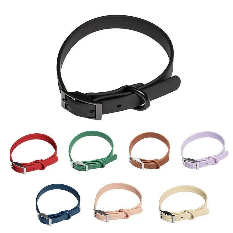 Premium Waterproof PVC Dog Collar Adjustable - Apricot L