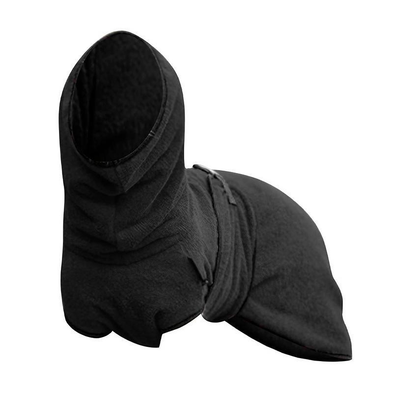 Premium Dog Hooded Jacket Soft Microfiber Coat - Black L
