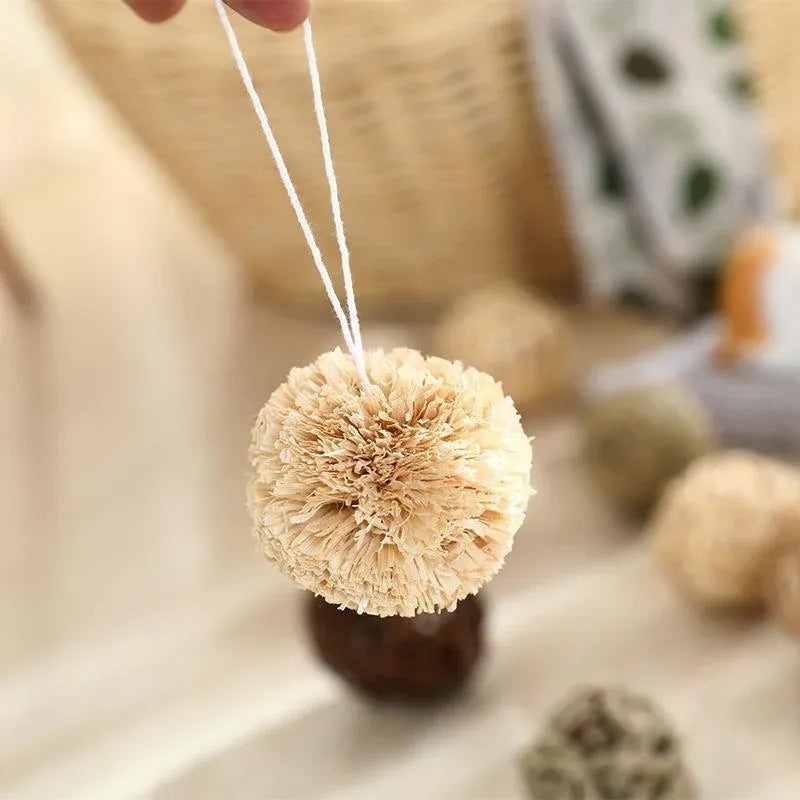 Premium Rabbit Straw Rattan Chewing Ball Pet Toys - 5pcs