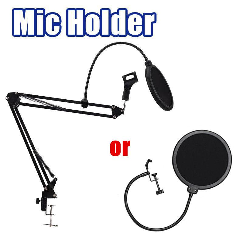 Premium Microphone Boom Arm Desktop Stand with Pop Filter