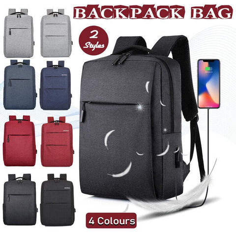 Waterproof Laptop Backpack Bag for Men Women School Travel Business Use - Grey 2 Zipper - SuperSaverAU - view 1