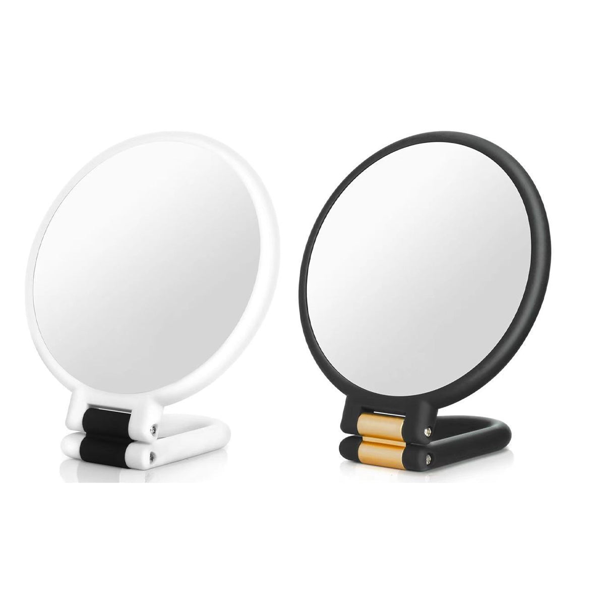 30X Magnifying Handheld Makeup Mirror - Compact Travel Tool, 12.5cm Black - SuperSaverAU - view 2
