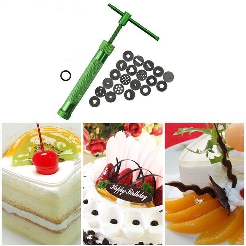 Premium Polymer Clay Gun Extruder – Green with 20 Discs
