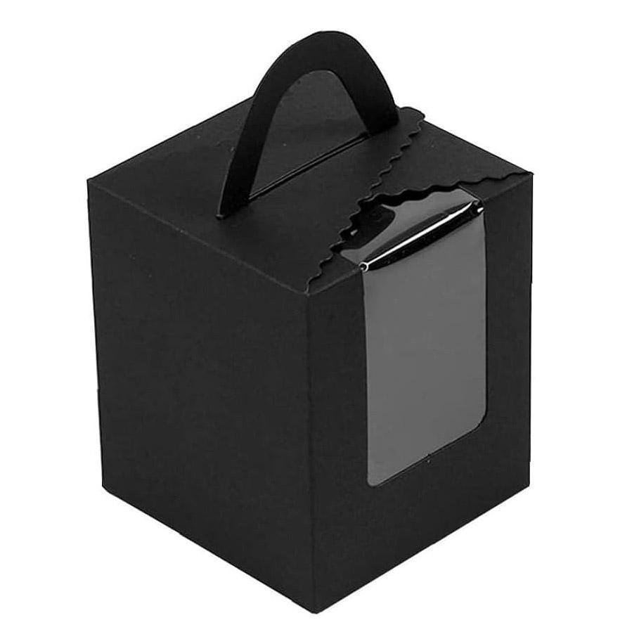 Premium Cupcake Boxes - 50 Pack with Window - Black - SuperSaverAU - view 10
