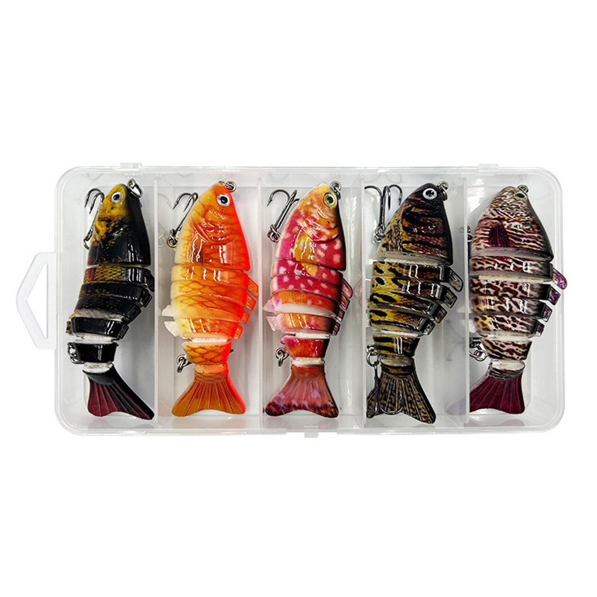 5PCS Faux Lure Set Fish Hard Fake Bait Fishing Lures Artificial Bait Tackle Gear - SuperSaverAU - view 2