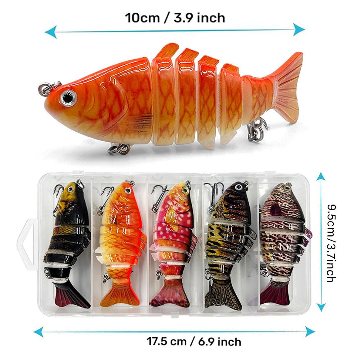5PCS Faux Lure Set Fish Hard Fake Bait Fishing Lures Artificial Bait Tackle Gear - SuperSaverAU - view 3