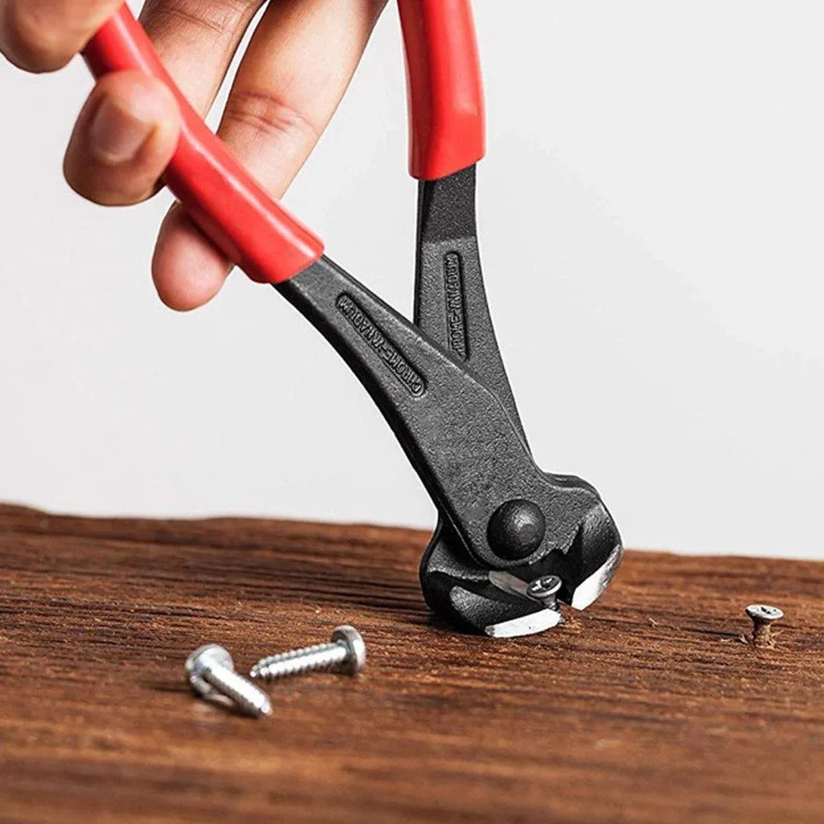 Premium Nail Puller End Cutting Pliers with PVC Handle - 8 Inch