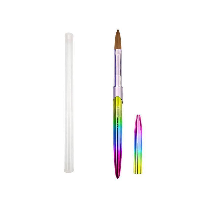 Premium Kolinsky Size 16 Acrylic Nail Art Brush with Gradient Metal Handle