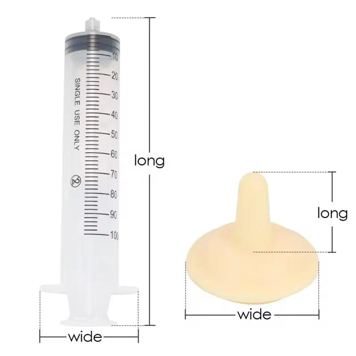 Premium Pet Feeding Syringe Nursing Bottle Set - L 4pcs