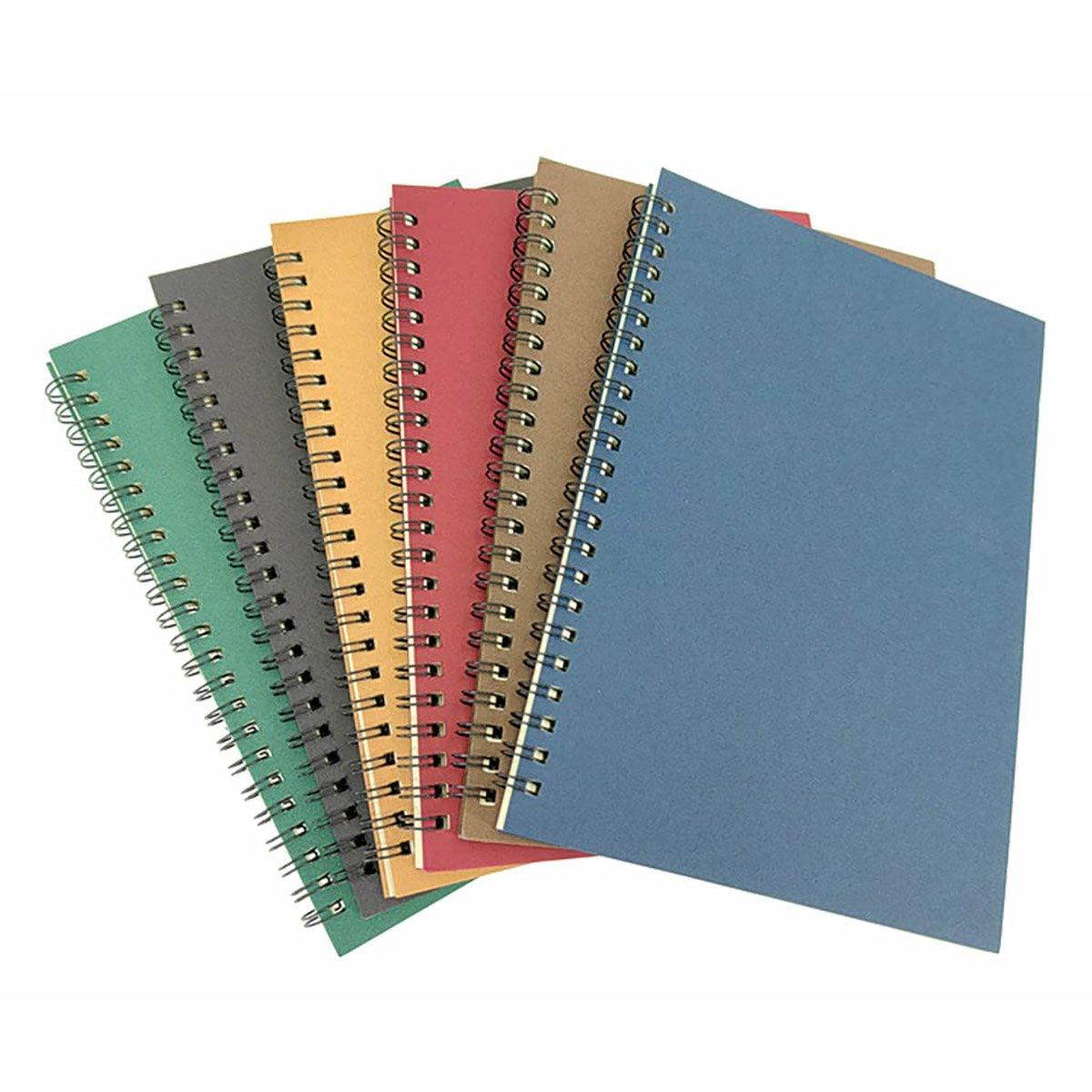 Premium A5 Spiral Lined Notebook Set – Assorted Colours 6 Pack