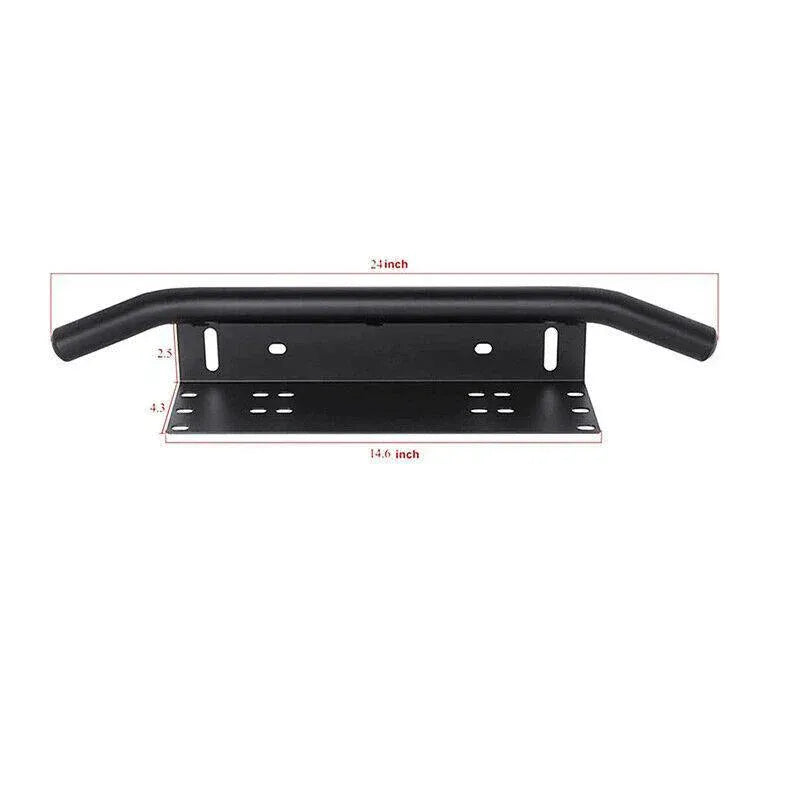 Premium Black 24 Inch Bull Bar License Plate Mount Bracket