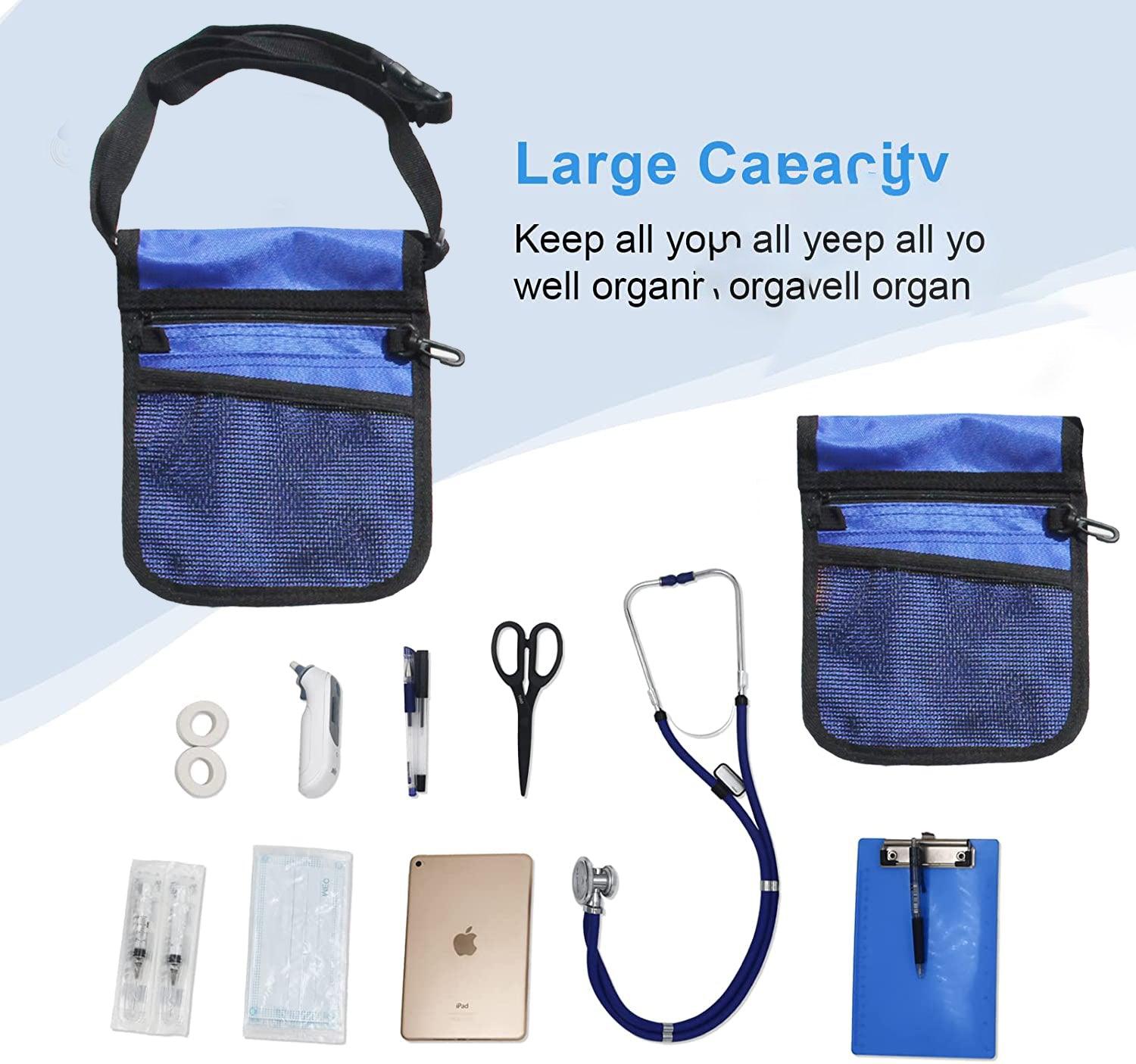 Premium Purple iCarePlus Nurse Pouch Waist Bag with Keyring