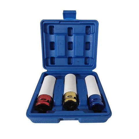 Premium 3PCS Thin Wall Deep Impact Socket Set 17 19 21mm