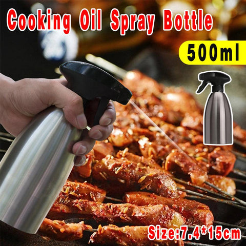 Premium 500ml Stainless Steel Cooking Oil Spray Bottle