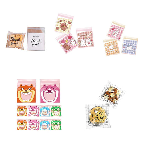 500 Pack Self Adhesive Cookie Packaging Bags Vibrant Designs OPP Material - Beer 14*14*3cm - SuperSaverAU - view 1