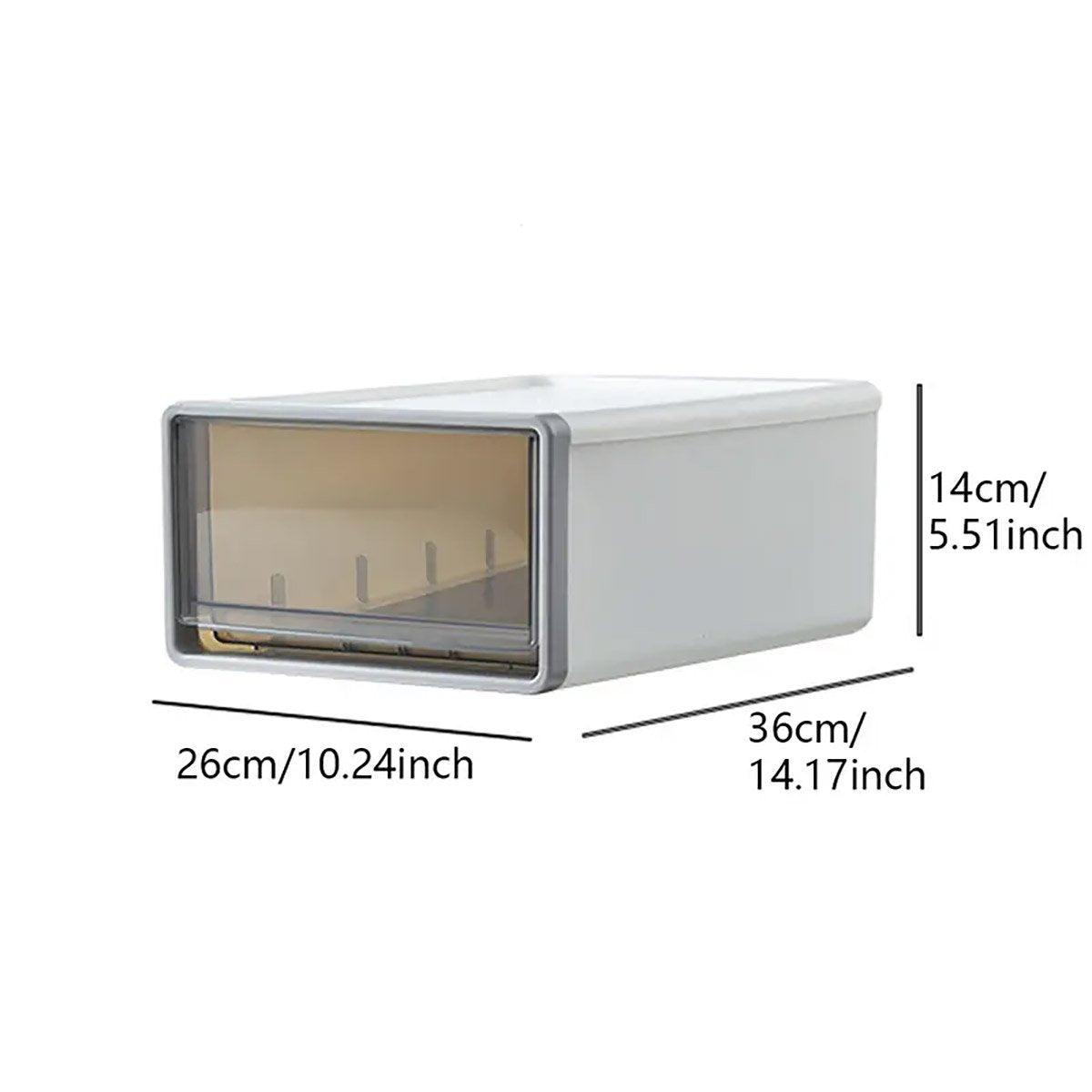 Transparent Drawer Storage Box, 26cm x 36cm x 14cm, Stackable for Office Supplies - SuperSaverAU - view 3