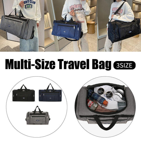 Large Capacity Waterproof Travel Bag - Lightweight Foldable Handbag - Small - Grey - SuperSaverAU - view 1
