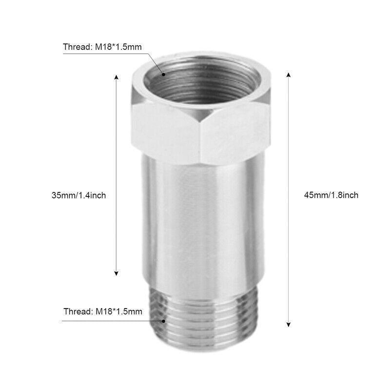Premium 2 Pack 45mm O2 Oxygen Sensor Extender M18 x 1.5