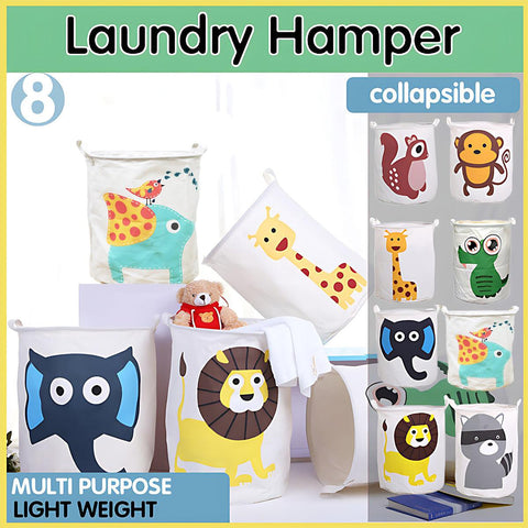 Premium Collapsible Laundry Hamper – Design 07 with Waterproof Coating
