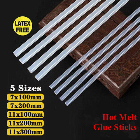 Premium Clear Hot Melt Glue Sticks - 7mm x 100mm, 200 Pack