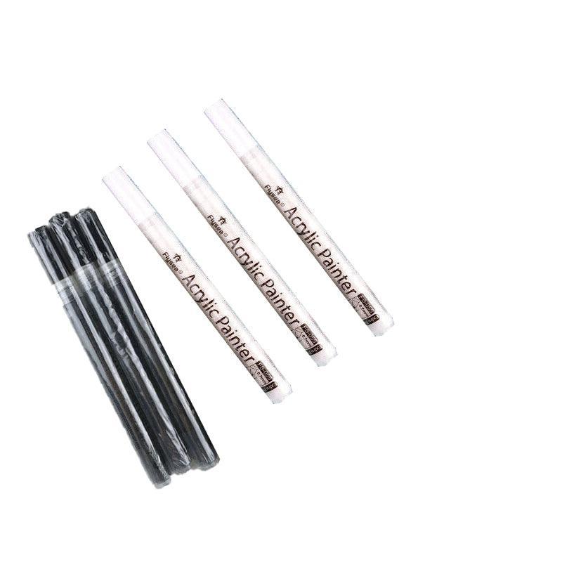 Flysea Acrylic Paint Markers – 12 Colour Set with Fine 0.7mm Tips