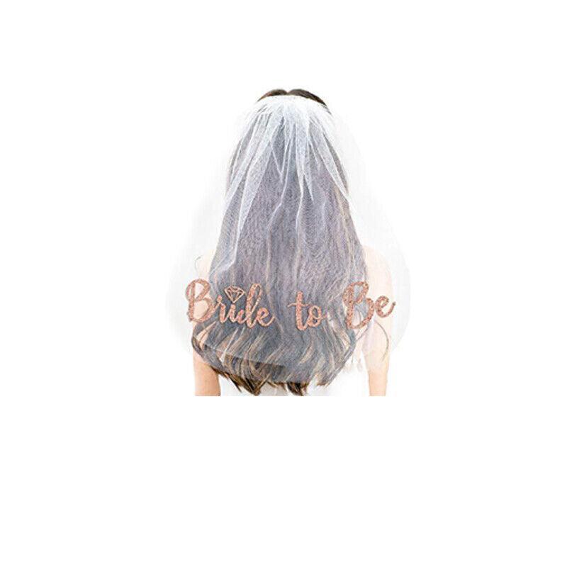 Premium Bride to Be Hen Party Accessories Set Veil Sash and Tiara Package 4