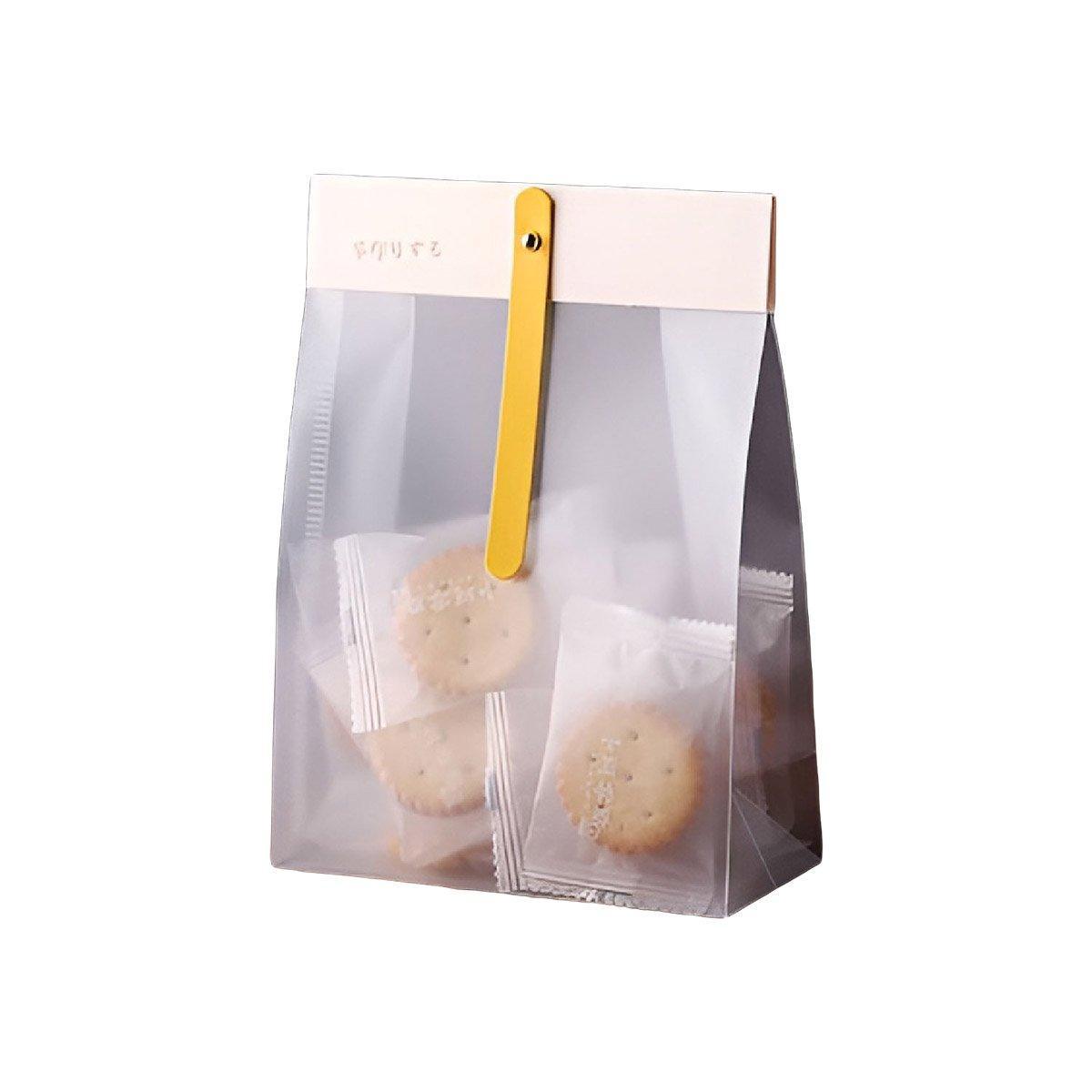 50pcs Transparent Snack Bags Biscuit Candy Bags Resealable Food Packaging - Red - SuperSaverAU - view 8