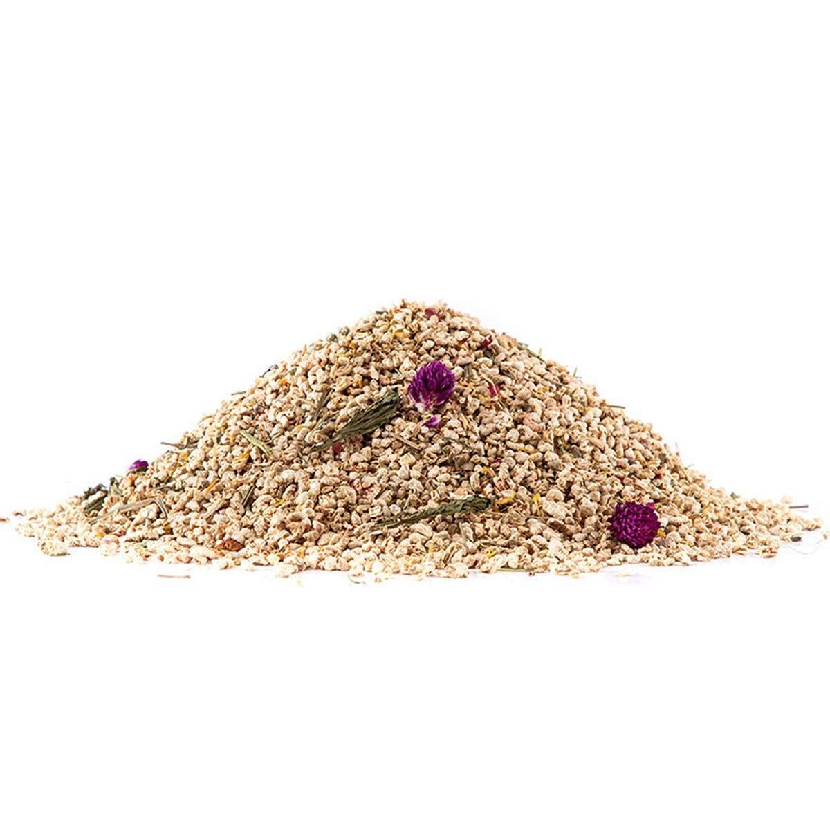 Premium Corncob Small Pet Bedding with Flowers & Plants - 1000g