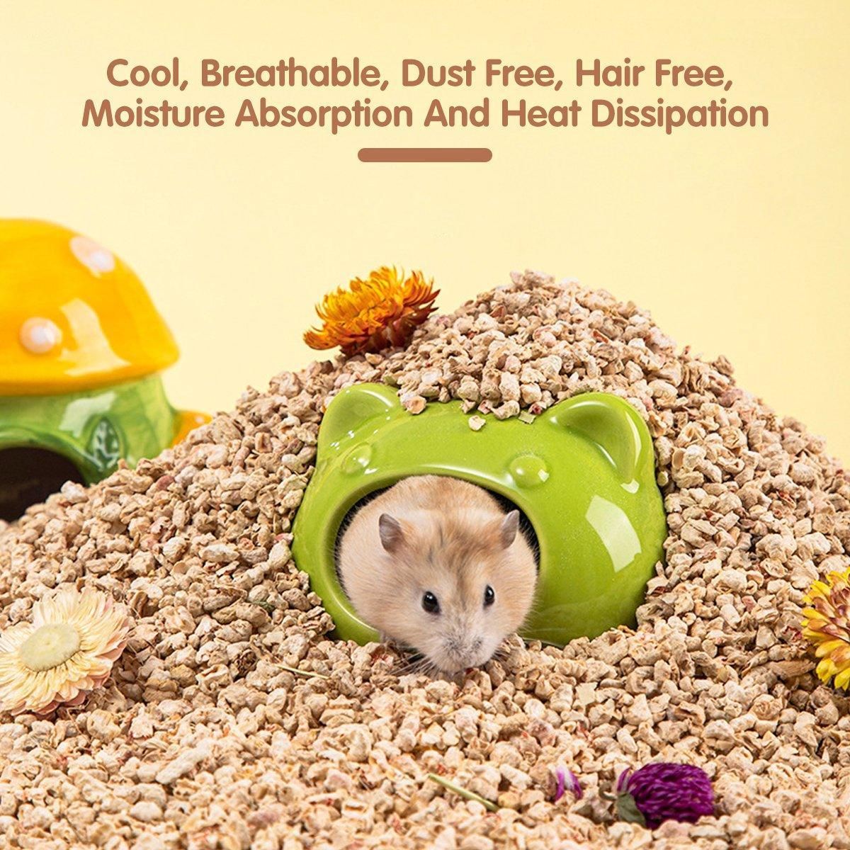 Premium Corncob Small Pet Bedding with Flowers & Plants - 1000g