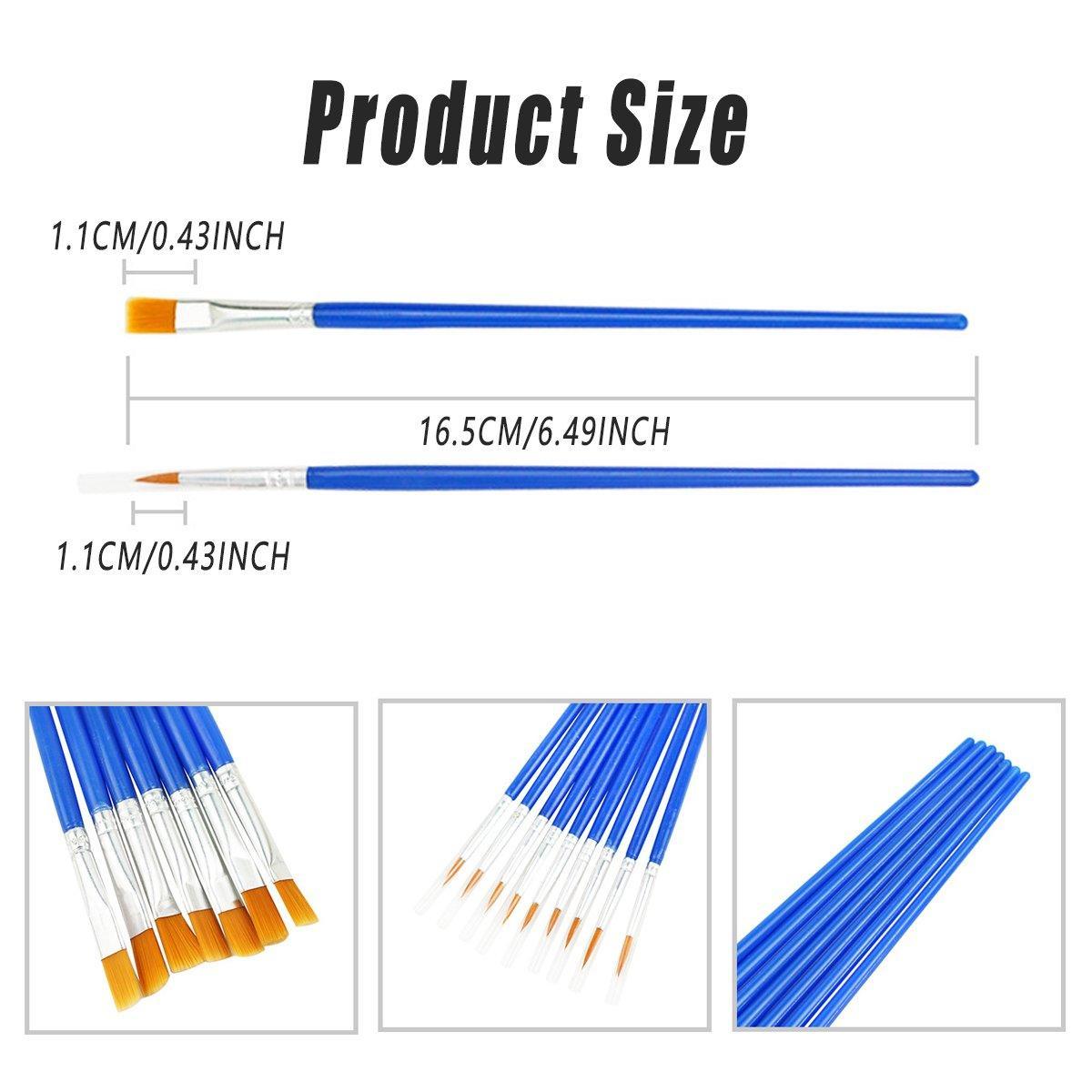Premium Plastic Flat Tip Paint Brushes – Mixed 100 Pack