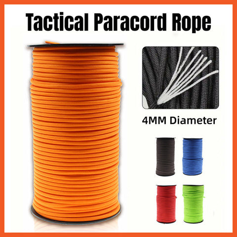 100m Paracord Outdoor Camping Binding Braided Rope Survival Gear Hiking Rope - Red - SuperSaverAU - view 1