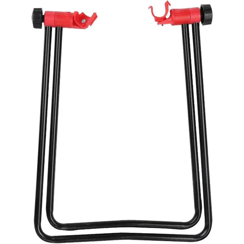 Premium Foldable Alloy Mountain Bike Triangle Parking Stand with Rear Wheel Support