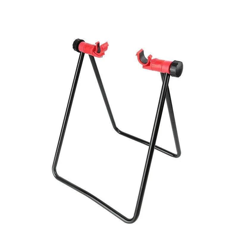 Premium Foldable Alloy Mountain Bike Triangle Parking Stand with Rear Wheel Support