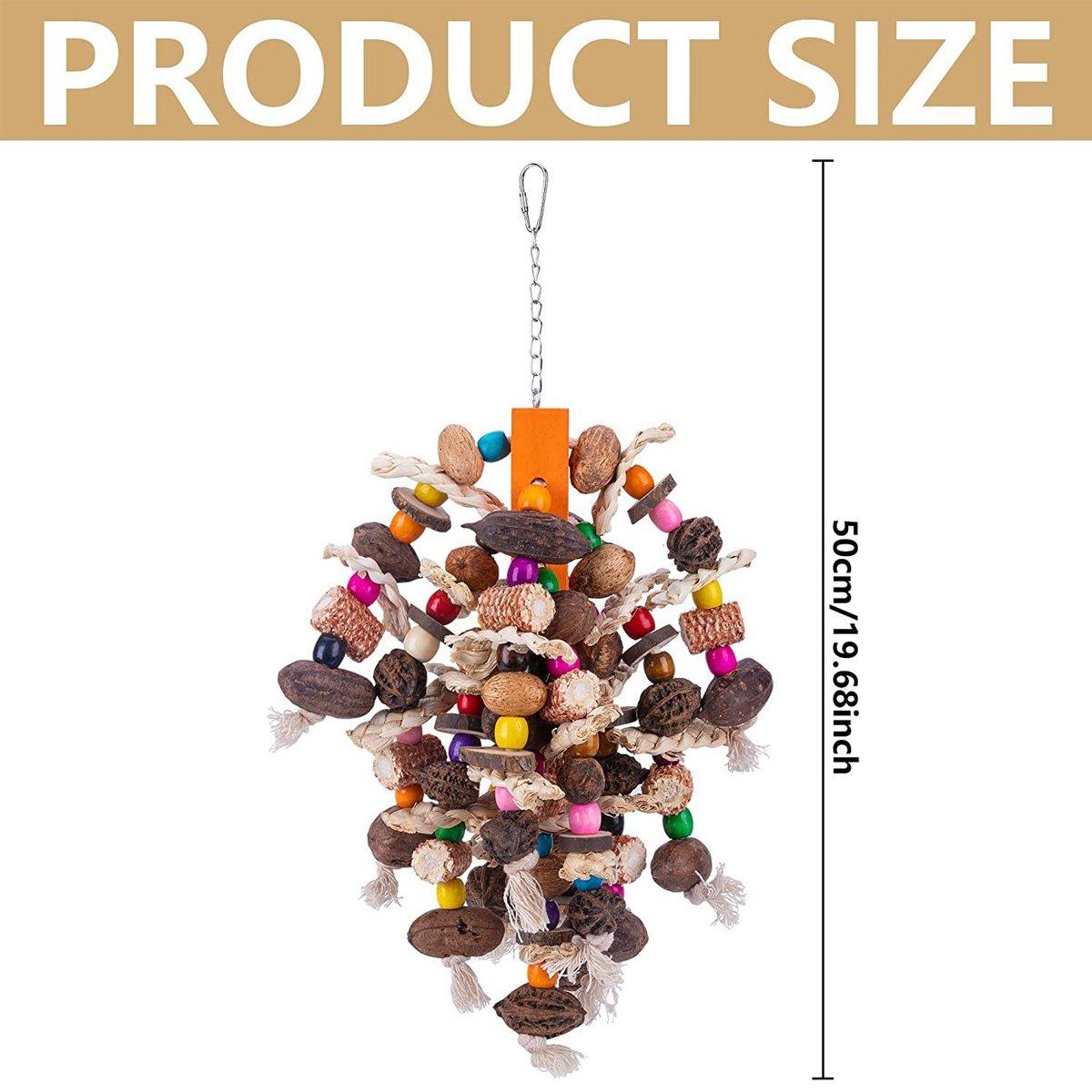 Colourful Parrot Toy Chew Corn Cob 19.68" for Medium to Large Birds - SuperSaverAU - view 3