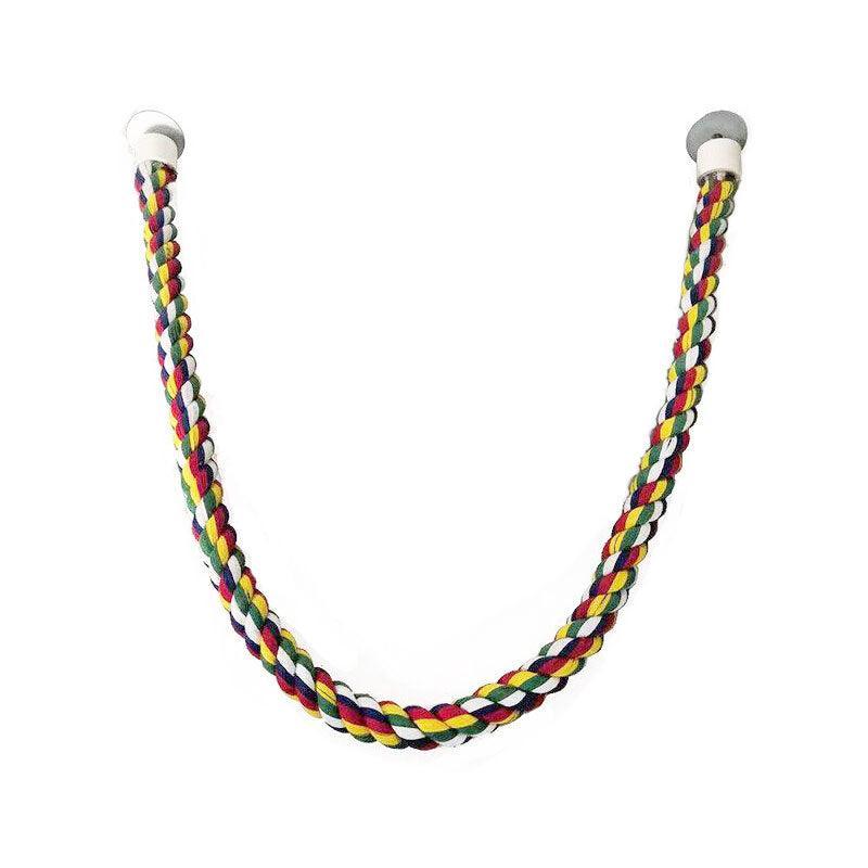 Premium Parrot Cotton Rope Perch Colourful Cage Swing - 105cm