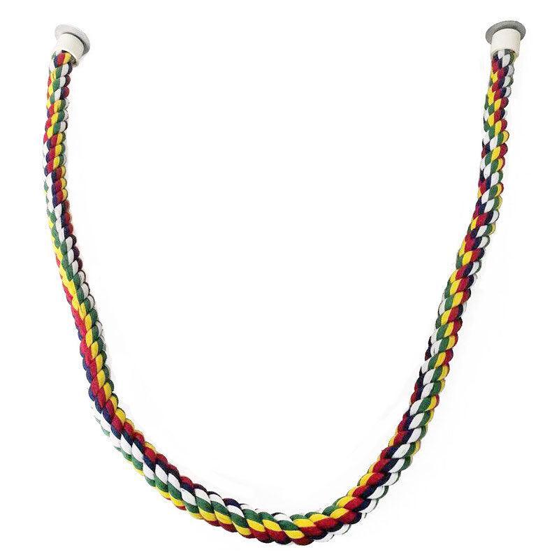 Premium Parrot Cotton Rope Perch Colourful Cage Swing - 105cm