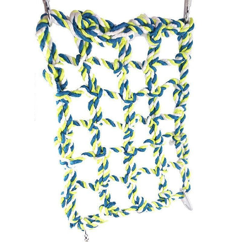 Premium Cotton Rope Hanging Climbing Net for Birds & Small Pets