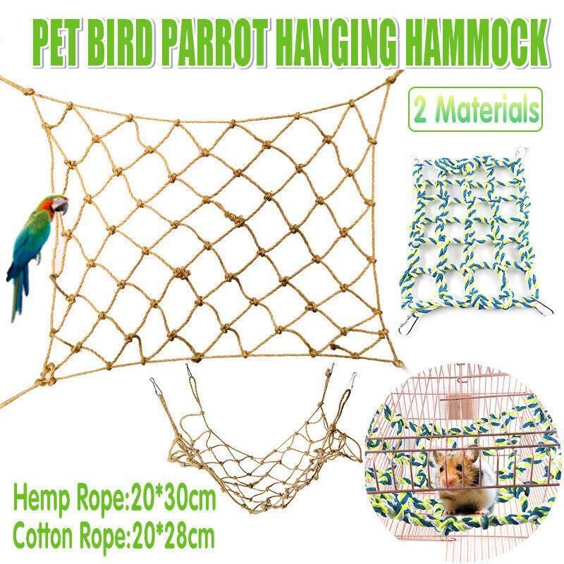 Premium Cotton Rope Hanging Climbing Net for Birds & Small Pets