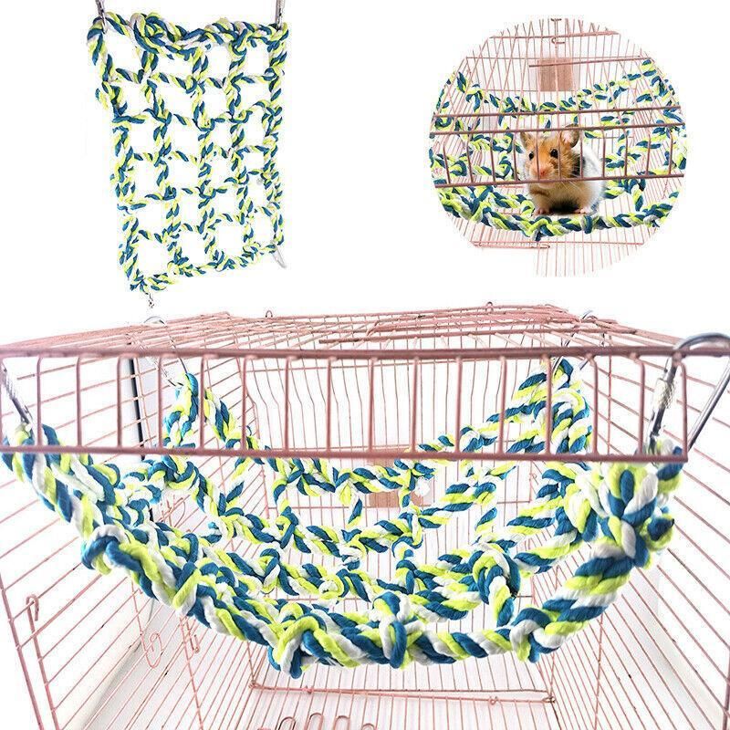 Premium Cotton Rope Hanging Climbing Net for Birds & Small Pets