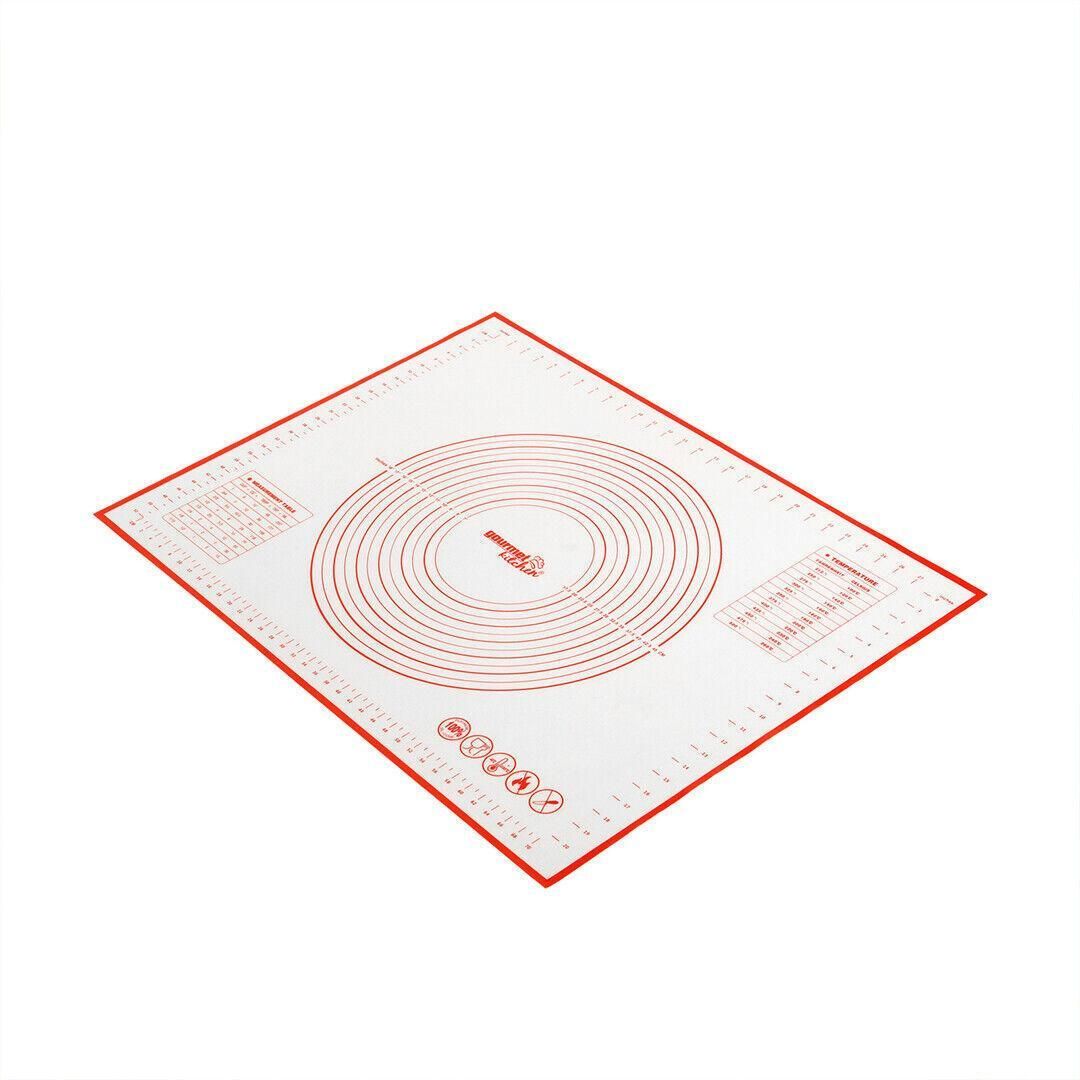 Premium Non-Stick Silicone Baking Mat – Red 80 x 60cm with Measurement Scale