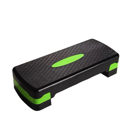 Premium Adjustable Aerobic Step Platform with Non-Slip Diamond Surface - Green