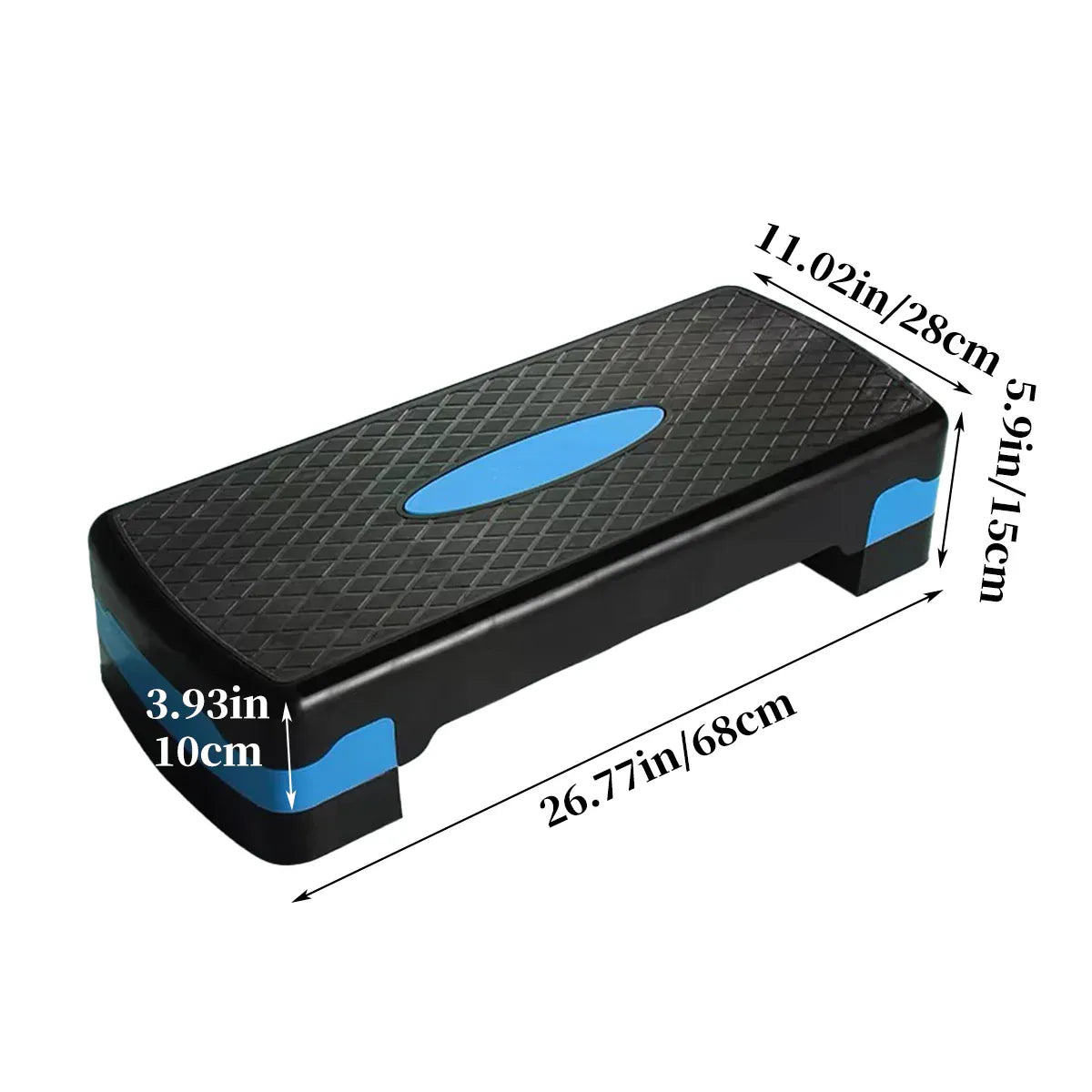 Premium Adjustable Aerobic Step Platform with Non-Slip Diamond Surface - Green