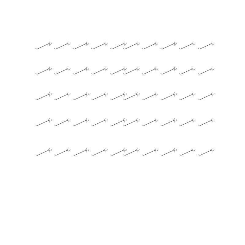 Premium 50 Pack 15cm Steel Pegboard Hooks Chrome Metal Panel Organiser Hooks