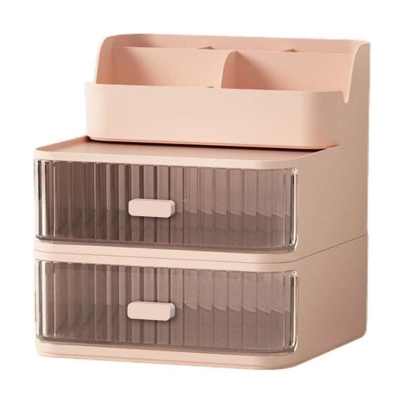 Desktop Storage Box Organizer for Stationery & Cosmetic with 2 Drawers - Green - SuperSaverAU - view 7