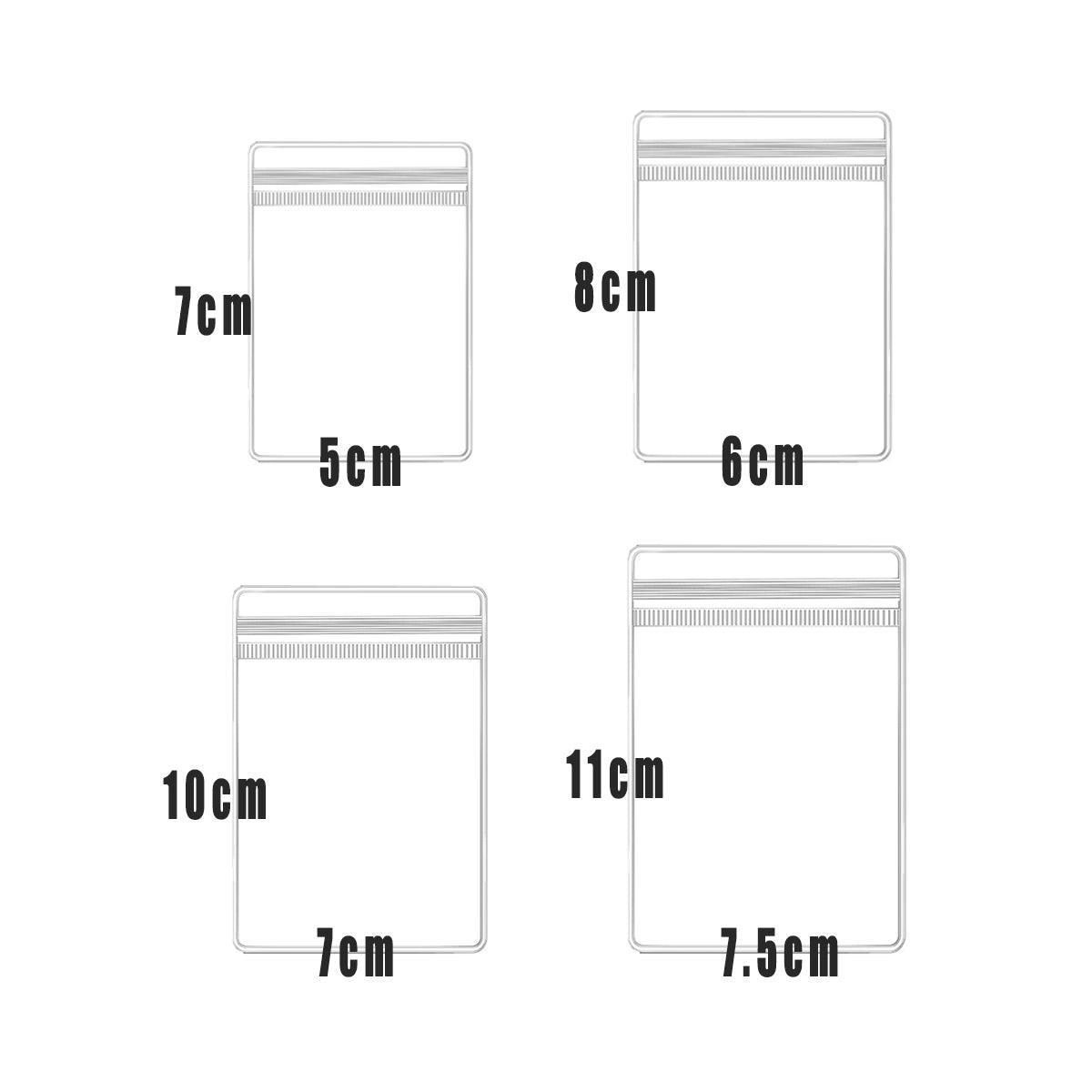 Premium 100 Pack Clear PVC Self Sealing Jewellery Bags 11x11cm