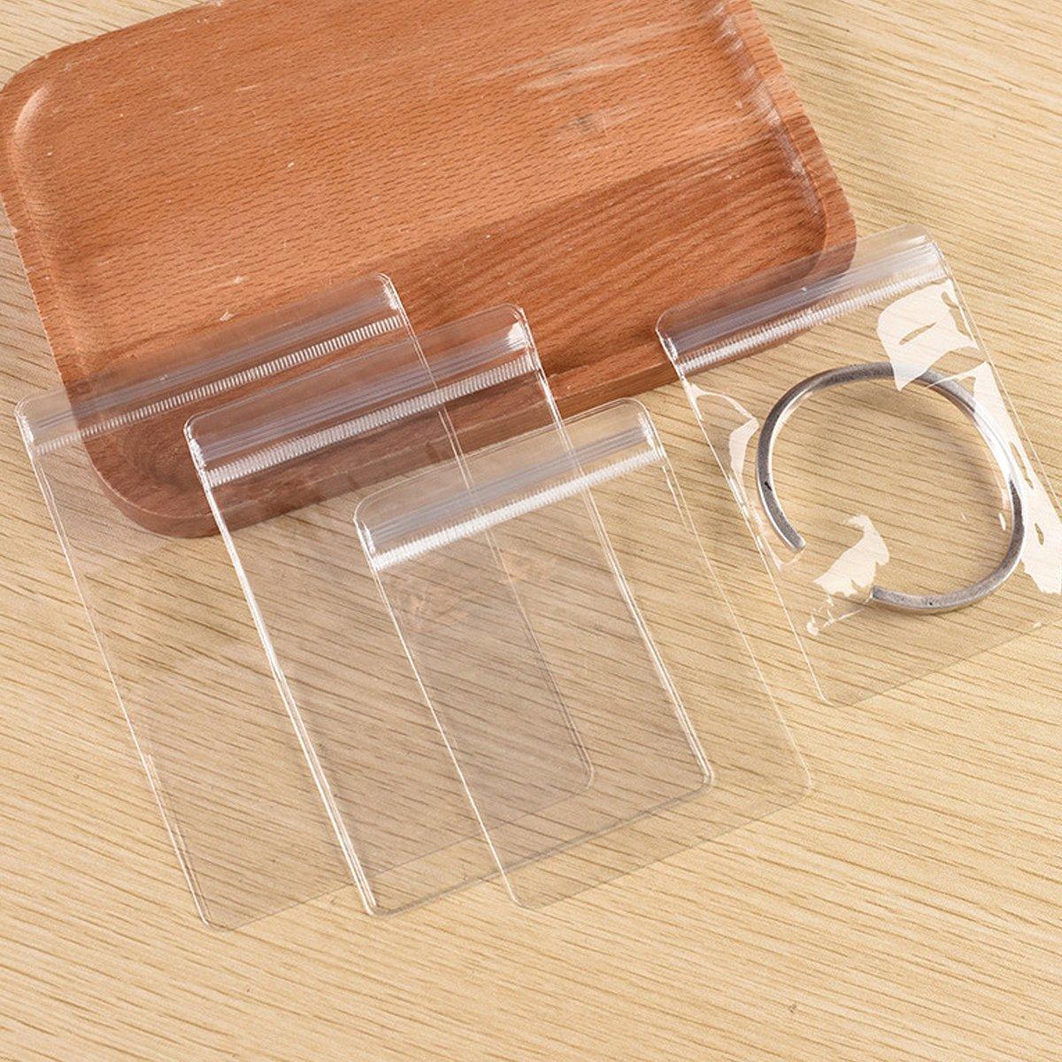 Premium 100 Pack Clear PVC Self Sealing Jewellery Bags 11x11cm
