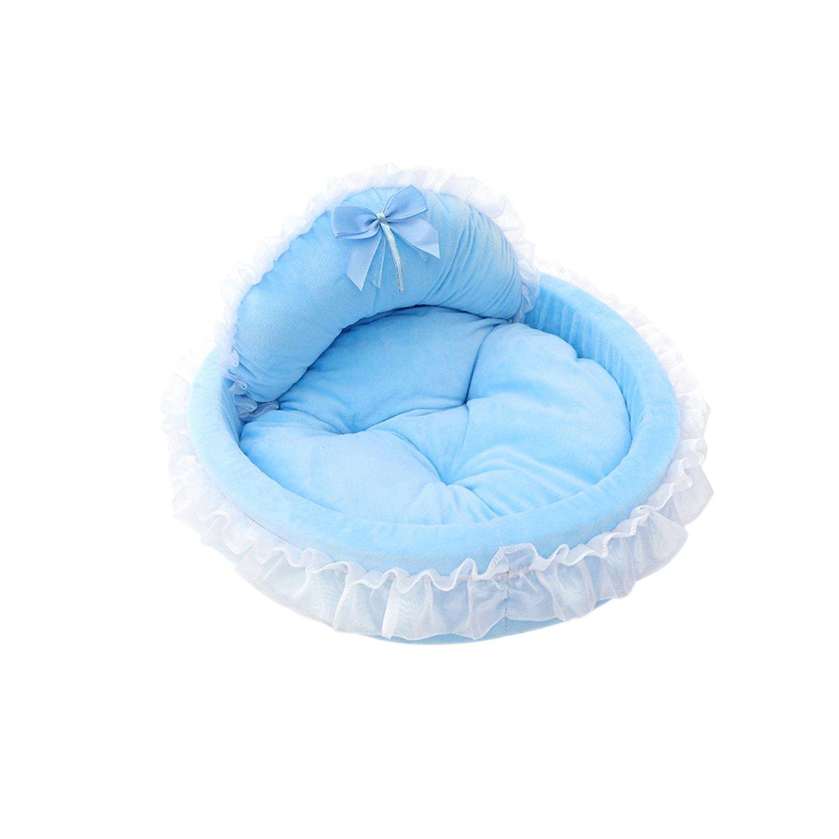 Princess Pet Bed - Soft Lace Design for Cats & Small Dogs - 18.89" Diameter - Grey - SuperSaverAU - view 6
