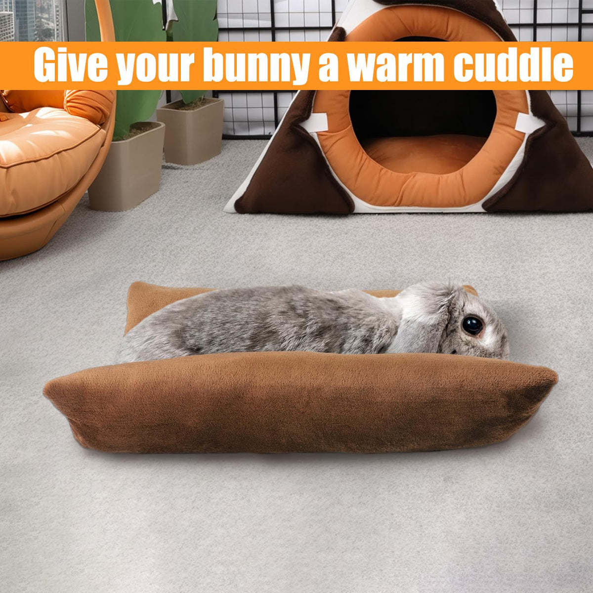 Small Animal Bed Cushion Plush Sleeping Mat 40cm x 35.5cm for Pet Carrier Cage - Pink - SuperSaverAU - view 5