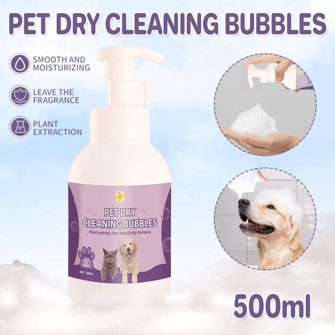 Premium Pet No Rinse Dry Cleaning Foam for Cats & Dogs - 500ml